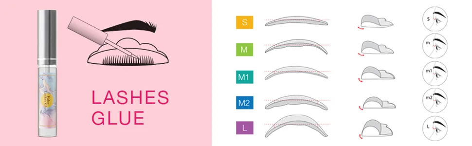 Silksence Lash Lift Kit, Eyelash Perm Kit,Professional Semi-Permanent Curling Perming Wave Suitable for Salon - down