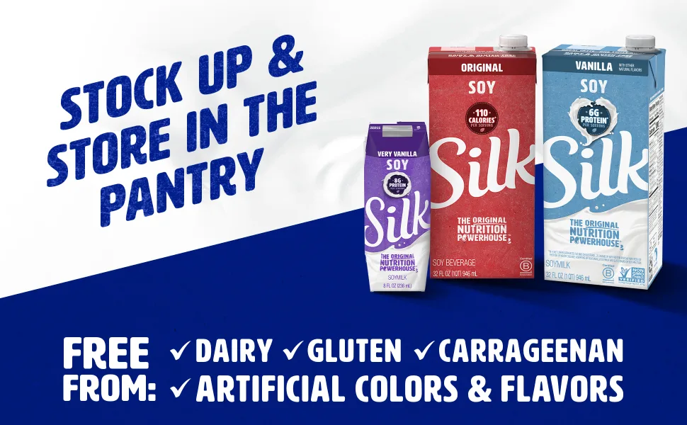 Silk Soymilk 6Pk Very VNLLA 48oz, Vanilla, 48 Fl Ounce () - image