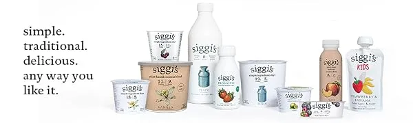 siggi's Icelandic Strained Nonfat Yogurt, Raspberry, 5.3 oz. Single Serve Cup  Thick, Protein-Rich Yogurt Snack - simple. traditional. delicious. any way you like it.