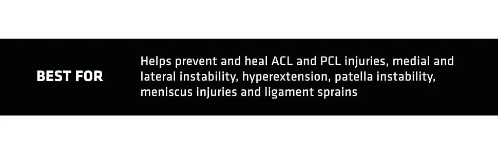 Shock Doctor Maximum Support Compression Knee Brace - for ACL/PCL Injuries, Patella Support, Sprains, Hypertension and More for Men and Women Black Medium - Best For ACL and PCL Injuries