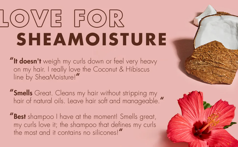 SheaMoisture Shampoo Curl and Shine for Curly Hair Coconut and Hibiscus Paraben Free Shampoo 13 oz - product information 6