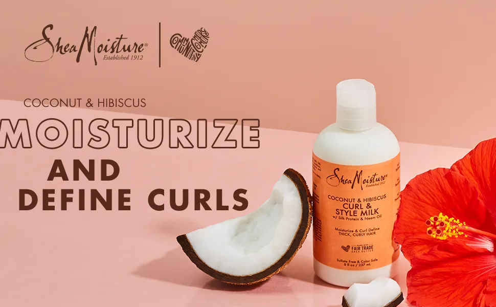 Shea Moisture Coconut & Hibiscus Curl & Style Milk 8 oz - product information 1