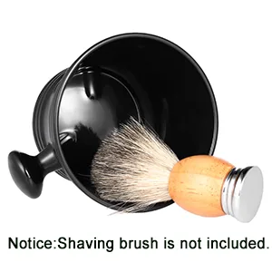 Shaving Mug Anself Man's Plastic Shaving Bowl with Handle Soup Bowl Barber Cleaning Soup Cup for Razor - Shaving Mug