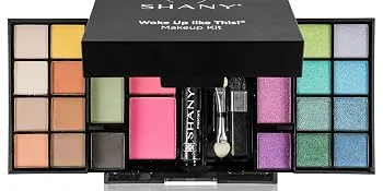 SHANY 'Woke Up Like This' Makeup Kit - Eye Shadows, Blushes, Mascara, and Applicators - eyeshadow mascara set