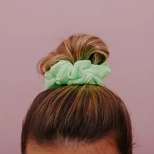 Set of 2 Solid Scrunchies (Hot Pink) - Soft on hair