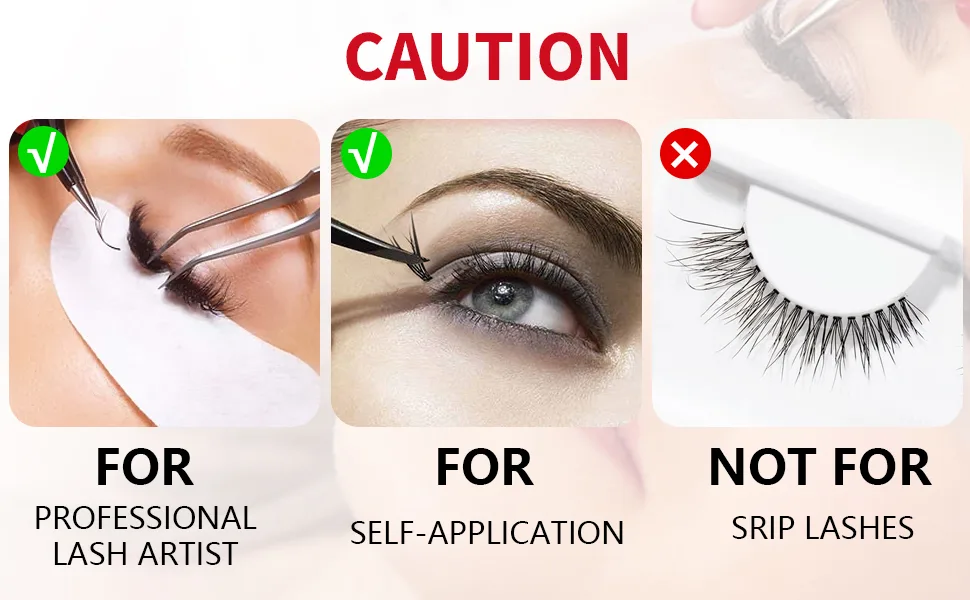 Sensitive Eyelash Extension Glue, Lash Glue for Eyelash Extensions, Eyelash Glue for Sensitive Eyes, 6-7 Weeks Retention Professional & Individual Lash Glue with Extra Strong Bond. 5 ml Black - eyelash glue