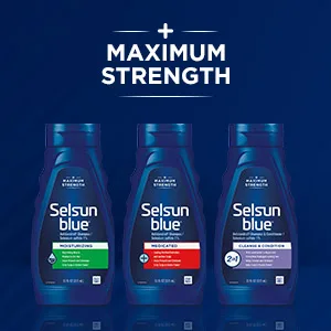 Selsun Blue Medicated Anti-dandruff Shampoo with Menthol, 11 fl. oz., Maximum Strength, Selenium Sulfide 1% - max strength shampoo for dandruff