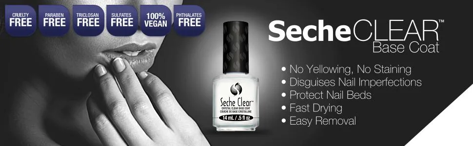 Seche Clear Base Coat .5 oz. No Formaldehyde & No Toluene - product information 3