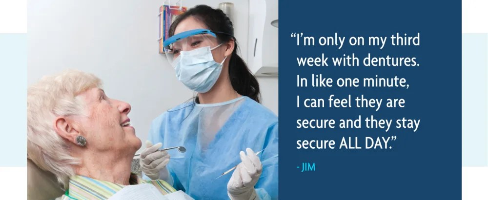 Sea Bond Secure Denture Adhesive Seals Lowers Original, Zinc Free, All Day Hold, Mess Free, 30 Count - "In like one minute, I can feel they are secure and they stay secure ALL DAY."