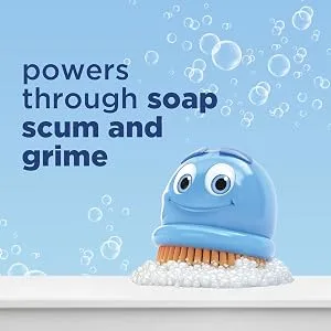 Scrubbing Bubbles Dissolve Concentrated Pod Bathroom Cleaner, Starter Kit, 1 Reusable Bottle, 3 Concentrated Dissolvable Pods - powers through