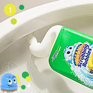 Scrubbing Bubbles Bubbly Bleach Gel Toilet Bowl Cleaner, Rainshower, 1 Squeeze Bottle, 24 oz - product information 3