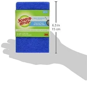Scotch-Brite Non-Scratch Scour Pads, Scouring Pads for Kitchen and Dish Cleaning, 3 Pads - product information 4
