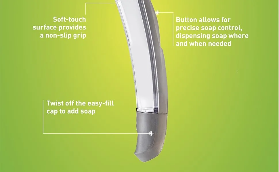 Scotch-Brite Non-Scratch Advanced Soap Control Dishwand, Leak-Free Guarantee, Long Lasting and Reusable - Advanced Dishwand Features