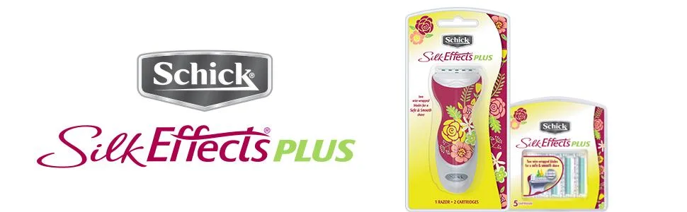 Schick Silk Effects Plus Razor 1 Each - bikini trimmer and shaver for women , waterproof women razor , electric razor , blades , razor bumps