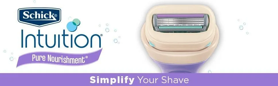 Schick Intuition Razors for Women Variety Pack | Includes: 1 Pure Nourishment Razor & 4 Intuition Razor Blades Refill - product information 1