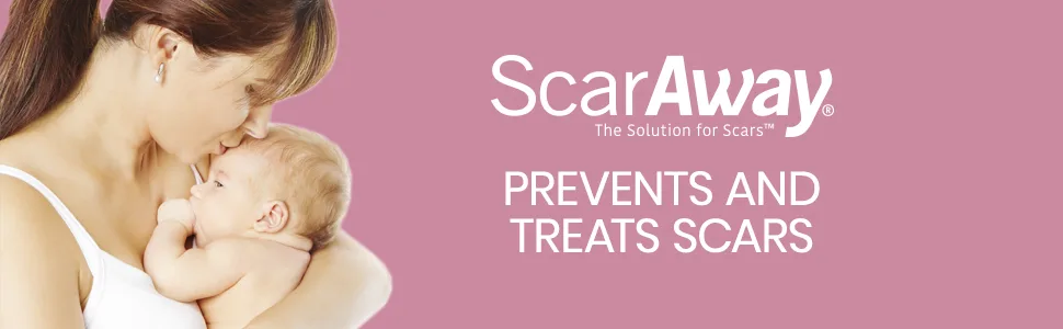 ScarAway Advanced Skincare Silicone Scar Sheets for C-Sections, Reusable Sheets (1.5 x 7) for Hypertrophic and Keloid Scars from Injury, Burn, Surgery and more, 4 Sheets - ScarAway