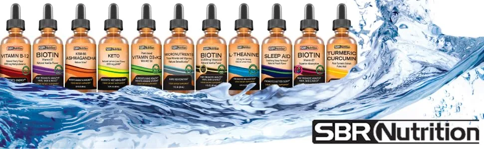 SBR Nutrition Biotin Liquid Drops, 5000mcg per Serving (60) 1.0Fl.oz (30ml) Vanilla - SBR Nutrition