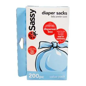 Sassy Baby Disposable Diaper Sacks, 200 Count, Packaging may vary 200 Count (Pack of 1) - product information 1