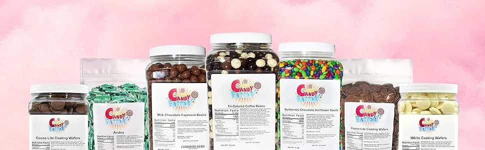 Sarah's Candy Factory Coating Melting Wafers White Chocolate Baking Cocoa in Bag, 5 Lbs 5 Pound (Pack of 1) - Banner bottom