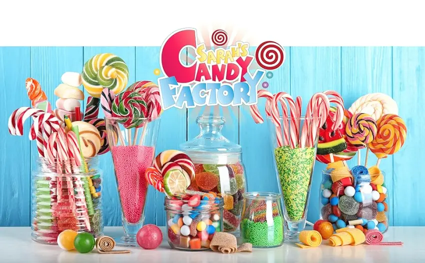 Sarah's Candy Factory Assorted Dehydrated Marshmallow Bits in Jar, 1lb 1 Pound Jar - Banner