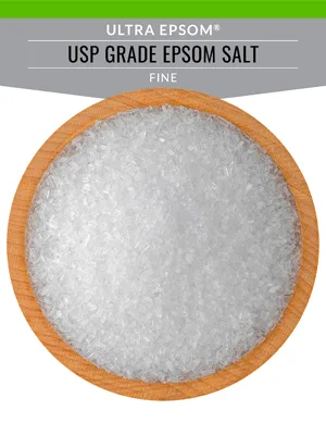 SaltWorks Ultra Epsom Bath Salt, Fine Grain, Unscented, 18 Pound Bag 18 Pound (Pack of 1) Fine Grain - ultra epsom fine grain