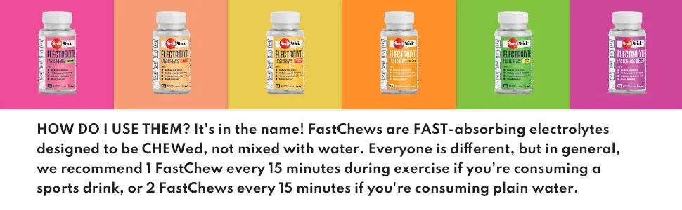 SaltStick FastChews, Electrolyte Replacement Tablets for Rehydration, Exercise, Hiking & Sports Recovery, Bottle of 60 FastChews Tablets, Mixed Berry - product information 6