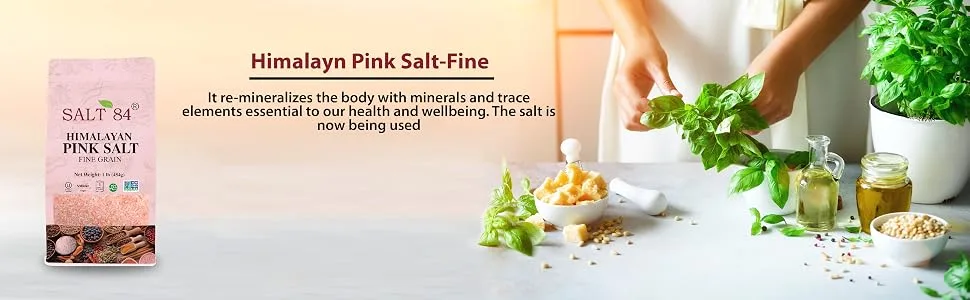 SALT 84 Himalayan Chef Pink Salt, Fine Grain, 1 Pound (Pack of 1) - natural pink salt