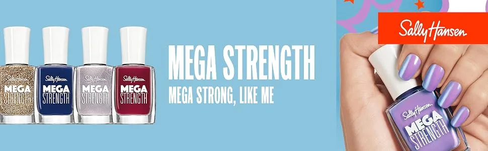 Sally Hansen Mega Strength, Hardener, 0.4 Fl Oz (Pack of 1) - Mega Strength Sally Hansen