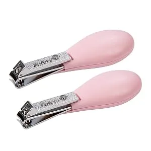 Safety 1stSteady Fold-Up Nail Clippers, Raspberry, 2 Count (Pack of 1) - product information 1