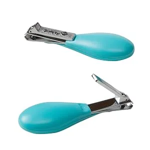 Safety 1st Fold-Up Nail Clipper, 2-Count - Colors May Vary - easy grip handle, stainless steel, trimmers, diaper bag items, clipping, grip extension, nursery