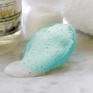 S&T INC. Exfoliating and Massaging Cradle Cap Bath Brushes for Baby, Silicone - 2 Inch x 2.5 Inch, Grey and Teal, 2 Pack Teal/Grey - baby scrubbies