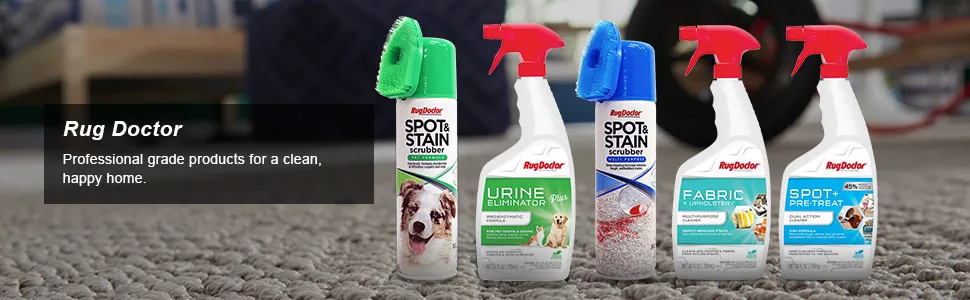 Rug Doctor Fabric + Upholstery Multipurpose Cleaner, 24 oz. Ready-To-Use Spray Bottle, Fabric Cleaner Formula, Gently Removes Tough Stains - Multi-Aerosol Products