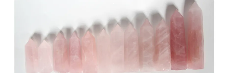 Rose Quartz Crystal Wands-2 Pcs 3.5''-3.9'' Rose Quartz Wands, Rose Quartz Healing Crystal and Stones, Gift Box Packaging Rose Quartz 3.5''-3.9''(9-10cm) - rose quartz