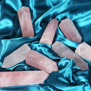 Rose Quartz Crystal Wands-2 Pcs 3.5''-3.9'' Rose Quartz Wands, Rose Quartz Healing Crystal and Stones, Gift Box Packaging Rose Quartz 3.5''-3.9''(9-10cm) - rose quartz wand