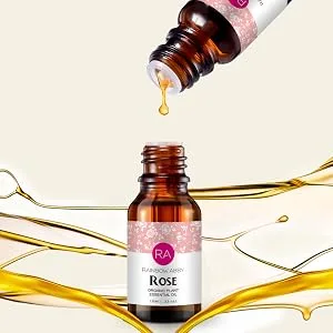 Rose Essential Oil 100% Pure Organic Therapeutic Grade Rose Oil for Diffuser, Sleep, Perfume, Massage, Skin Care, Aromatherapy, Bath - 10ML - product information 5