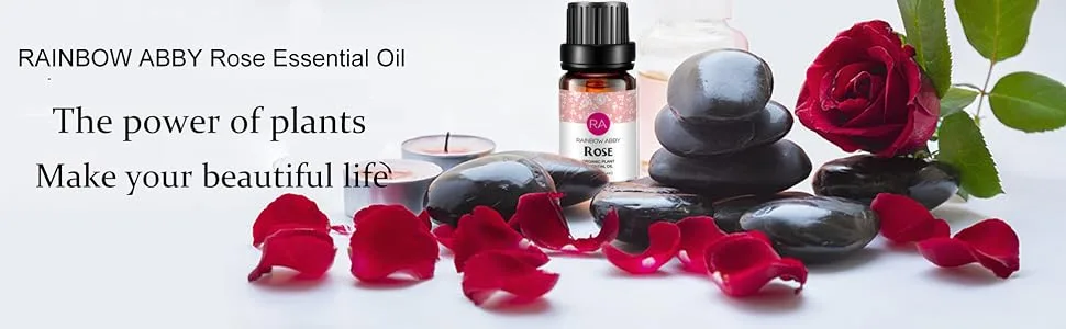 Rose Essential Oil 100% Pure Aromatherapy Oil Best Grade Rose Oil for Diffuser, Perfumes, Massage, Skin Care - 10ml - product information 1
