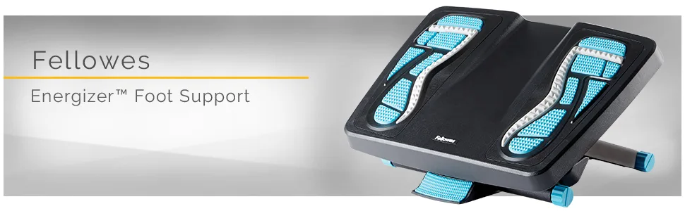 Fellowes Energizer Foot Support (8068001) Blue Charcoal Grey Massage - energizer, foot support, foot rest, foot rests, footrest, support, foot, rest, rests, fellowes