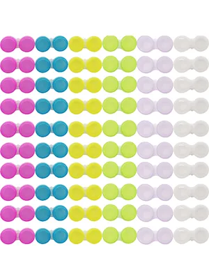RONYOUNG 60PCS Contact Lens Cases Contact Lens Holder Box Left/Right Eyes Contact Lens Container, 6 Colors - product information 2