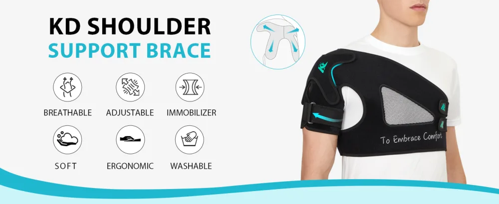 KD Shoulder Support Brace: Shoulder Stability Brace for Torn Rotator Cuff AC Joint Pain Relief Dislocation Tendonitis Arthritis - Shoulder Braces for Men/Women with X-Strap Support System Right Shoulder Large - shoulder brace
