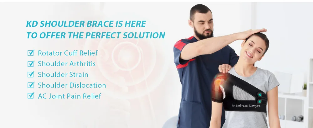 KD Shoulder Support Brace: Shoulder Stability Brace for Torn Rotator Cuff AC Joint Pain Relief Dislocation Tendonitis Arthritis - Shoulder Braces for Men/Women with X-Strap Support System Right Shoulder Large - shoulder brace