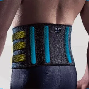 LP SUPPORT 727CA Extreme Back Support with Stays - Compression Support for Lumbar/Lower Back - Hook and Loop Closure (Black - Free size) - LP SUPPORT Extreme 727CA Back Support Back Brace Compression Support