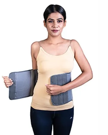 Knee Stabilizer Support Compression Muscle Joint Protection Relieves Meniscus Tear Knee Arthritis Sprain Adjustable Bi-Directional Straps -WonderCare M(17.2-19.6") - abdominal grey