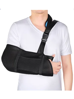Arm Sling with Release Buckle Design Breathable Arm Support Shoulder Immobilizer for Broken Fractured Arm Elbow and Shoulder Adjustable Rotator Cuff Shoulder Sling for Left or - arm sling