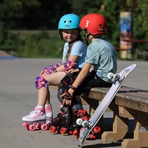 Roller Derby Firestar Youth Girl's Quad Roller Skates Size 3 White/Mint - Firestar outdoor