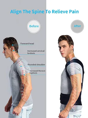 Back Brace Posture Posture Corrector For Men Women Back Support Pain Relief For Upper And Lower Back Forward Head Posture Fix Shoulder Brace Posture Like Back Support - product information 32