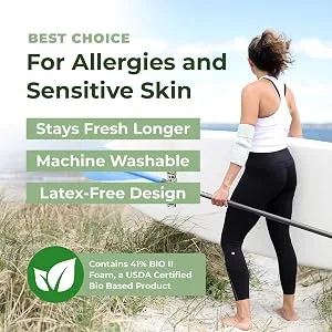 Ankle Brace- Sustainable Biobased Support for Ankle- One Size Fits Left or Right Foot Green - Sensitive Skin Brace Fresh Odorless Allergy Wrist Brace Knee Brace Elbow Brace Ankle Brace