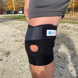 BodyMed Knee Support Black 12.5 in. 18 in. Circumference Stabilizing Support & Compression Brace for Patellar Tendon & Joint Alignment for Post-Surgery Recovery Injuries Rehab Workouts & - bdm, knee support, open patella