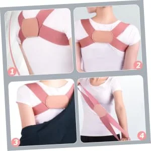 Back Correction Belt for Kids Posture Corrector Posture Trainer Back Brace Back Correcting Belt Anti-humpbacked Posture Corrector Adjustable Support Belt Pink 18X12X2CM Pink - product information 21