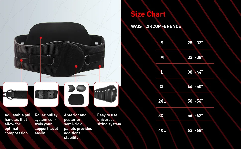 ZOYER Recovery+ Essential Back Brace - Breathable Lower Back Brace with Lumbar Pad Immediate Relief from Back Pain Herniated Disc Sciatica Scoliosis Universal Fit - zoyer usa back brace size chart