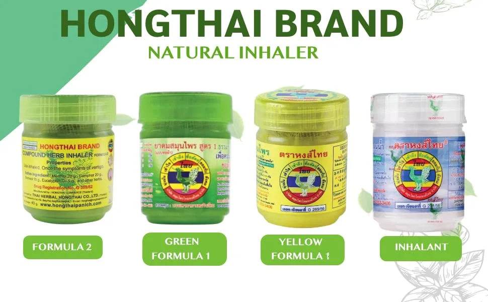 Hong Thai Traditional Thai Herbal Inhaler Formulated One - HONG THAI